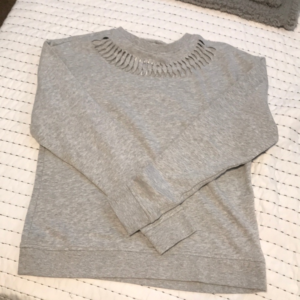 Grey crew neck